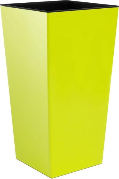 Bloempot Hoog Vierkant Urbi Square Shine 17x17x32,5cm LIME Prosperplast