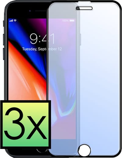 Screenprotector Geschikt voor iPhone 6 Screenprotector Tempered Glass Gehard Glas Full Cover - 3x