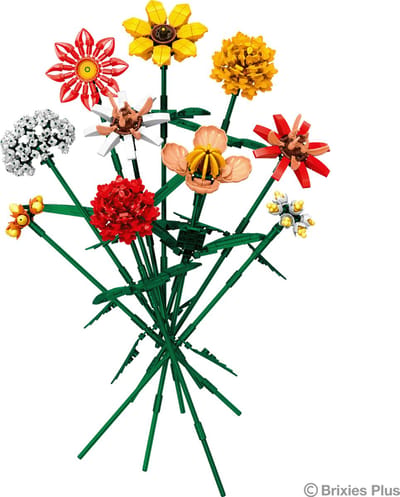 BRIXIES Plus Bloemenboeket Happy Sunset - Nano Bouwset Bloemen - 840 onderdelen - Vanaf 8 jaar