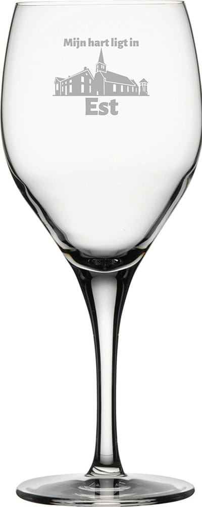 Gegraveerde witte wijnglas 34cl Est