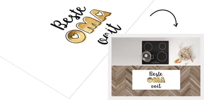 Keukenloper - Loper keuken - Spreuken - Quotes Beste Oma Ooit - Oma - Moederdag - 120x50 cm - Keukenloper vinyl