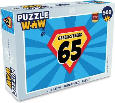 Puzzel Jubileum - Superheld - Feest - Legpuzzel - Puzzel 500 stukjes