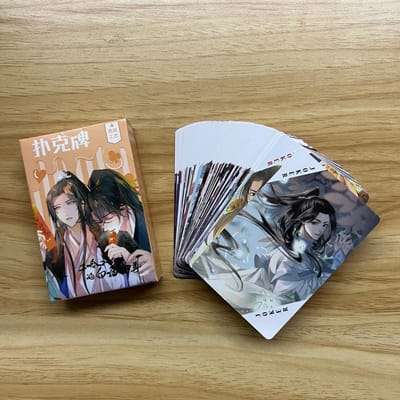Anime Le Husky Et Son Chat Blanc Shizun Chu Wanning Mo Ran Cosplay Jeu de Société Cartes Couverture Rigide Poker Jouet Cadeau Avec Boîte white