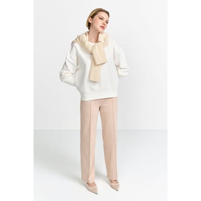 Rich & Royal Oversized Sweater Pearl White Size: M | Sweaters Outlet | Dames | Wit