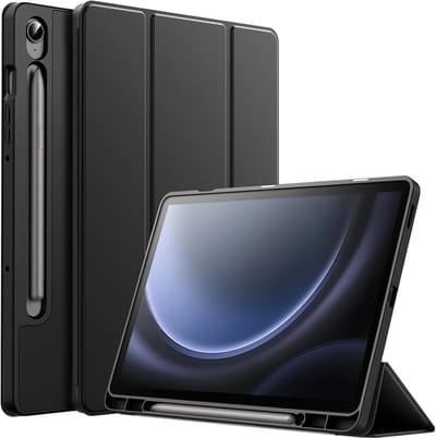Casemania Hoes Geschikt voor Samsung Galaxy Tab S10 Lite - Zwart - Tri Fold Tablet Case - Smart Cover
