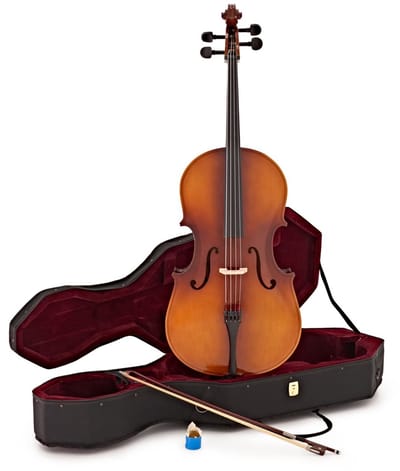 Student 3/4 Cello met Koffer van Gear4music, Antique Fade