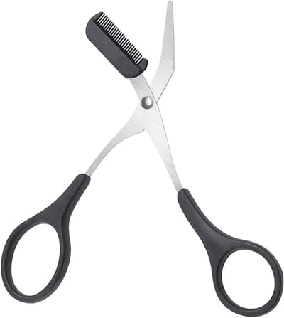Wenkbrauw Schaar met kam - Wenkbrauw Trimmer -Wenkbrauwschaar - Antislip vingergrepen Wenkbrauw Trimmer voor mannen en vrouwen