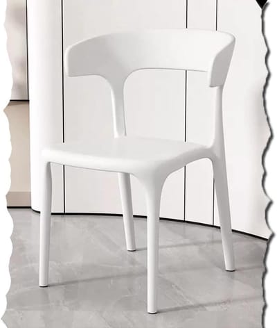 Stapelbare plastic patio eetkamerstoelen - armloze buitenstoelen voor restaurant, achtertuin, gazon, bistro en dek - duurzaam, lichtgewicht, witte kleuroptie