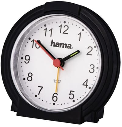 Hama wekker- Classic - Geluidsarm- zwart/wit