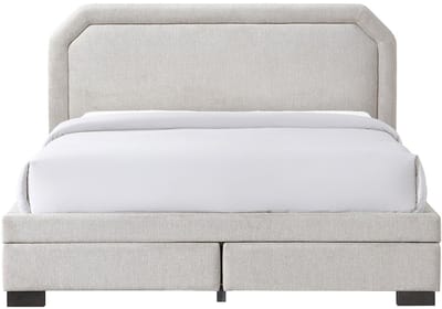 Vente-unique Bedframe stof beige 140 x 190 cm