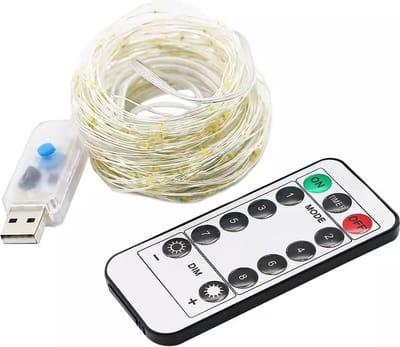 Waterdichte Fairy Lights - Lampjes Slinger - LED Lichtslinger - 20M met 400 LED in wit - USB Aansluiting - String Light Kerstverlichting - Sfeerverlichting - Indoor Led - Romantisch Licht