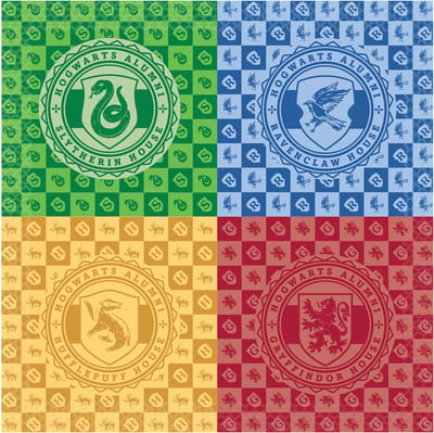 UNIQUE - 16 Harry Potter Huizen papieren servetten