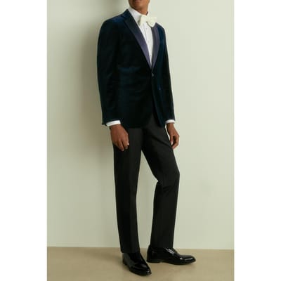 Reiss Sb 2b Notch Velvet Blazer Navy Maat: 36 | Blazers Outlet | Heren | Blauw