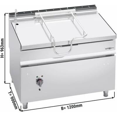 GGM Gastro Elektro Kippbratpfanne - 120 Liter - 14,4 kW Zilver