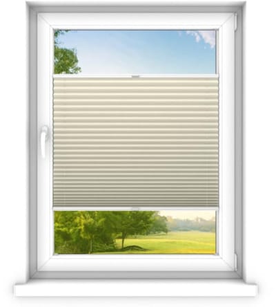 time4blinds - Plisségordijn zonder boren op maat gemaakt - Vouwgordijn - Plisségordijn privacy en zonwering - Eenvoudige installatie - Kant-en-klaar plisségordijn - 30x60 cm - Beige room