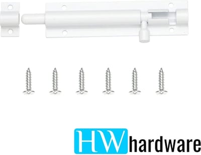 Schuifgrendel - wit - 100mm (normaal)