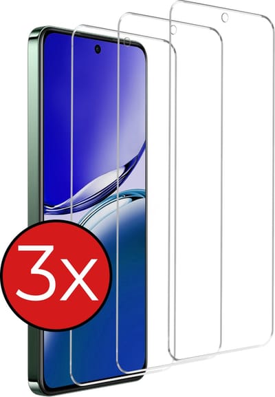 Screenprotector - 3 Stuks - Geschikt voor Oppo Reno 12 F - Extra Sterk - Beschermglas - Gehard Glas - Tempered Glass - Screen Protector