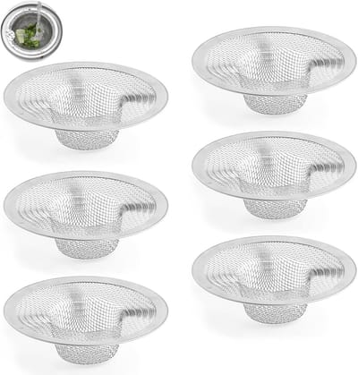 6 roestvrijstalen gootsteenfilters
