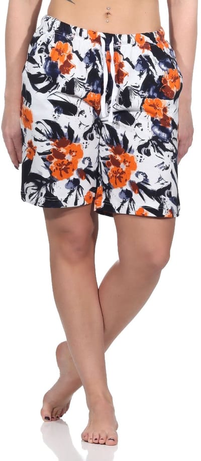 Dames Shorty Pajama Broek - Mix & Match - bloemenlook - perfect te combineren
