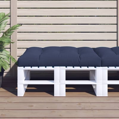 vidaXL - Palletkussen - 120x80x12 - cm - stof - marineblauw