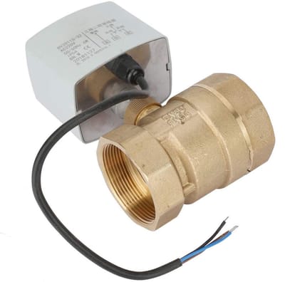 Allecto - DN50 Kogelklep - Elektrisch gemotoriseerd - 2 Inch - Messing - 2-Weg ventiel - Geschikt voor zakelijk gebruik - Hoogwaardige kwaliteit