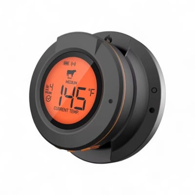 Kamado Thermometer | BBQ Thermometer | Wifi | App bediening | Afneembaar | Temperatuur meten | LCD Display | Zwart