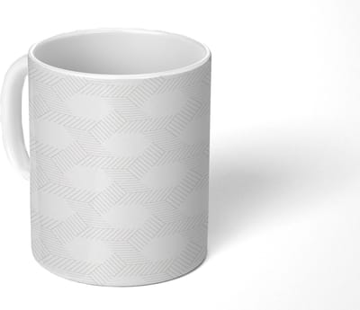 Mok - Koffiemok - Grafisch - Patroon - Modern - Hexagon - Vervaagd - Mokken - 350 ML - Beker - Koffiemokken - Theemok