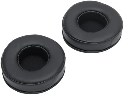 Dailygoods - Lederen vervanging oorkussen - Universeel voor hoofdtelefoon - Duurzaam en zacht - 80mm diameter - Ideaal voor stereoheadsets - Eenvoudig...