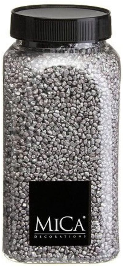 Mica Decorations decoratie stenen/granulaat - 650ml - zilver - hobby steentjes