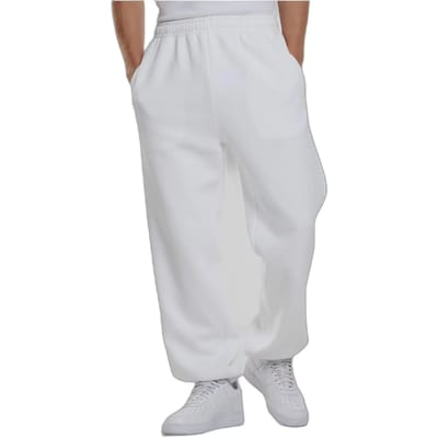 Urban Classics - Fluffy Heren joggingbroek - XL - Wit