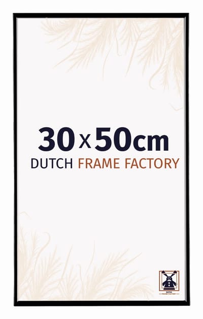 Fotolijst 30x50 cm - Kunststof - Zwart Hoogglans - Easy