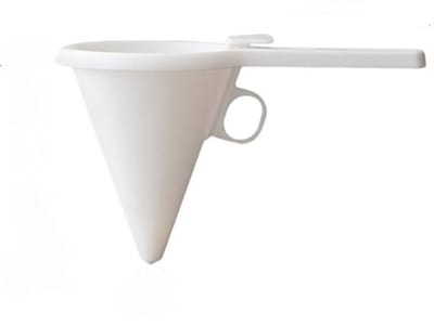 Beslagdispenser - Deegdispenser - Beslag Dispenser - Batter Dispenser - voor cupcakes en wafelspannekoeken cake - Ø9.8x13cm - wit - kunststof