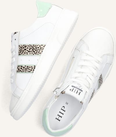 Hip H1610 Lage sneakers - Leren Sneaker - Meisjes - Wit - Maat 41