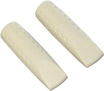 Gummen Set - Puntbeschermers - Schoon Schrijven - PVC-vrij Materiaal - 2 Stuks - Grijs