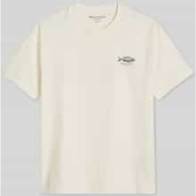Loose fit t-shirt van pure katoen met motiefprint op de rug