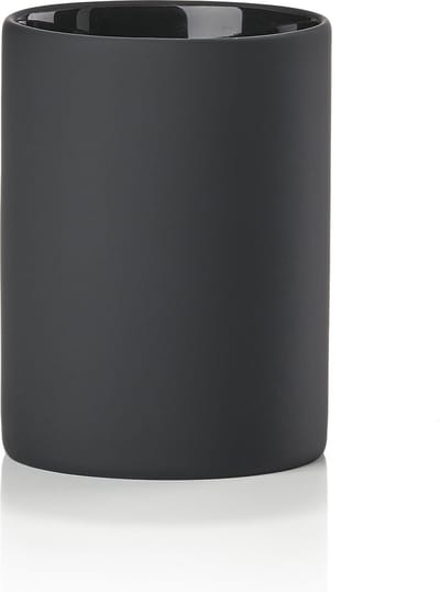 Zone Denmark Karma Tandenborstelbeker - Beker voor Tandenborstels - Tandenborstelhouder - Toilet & Badkamer Accessoires - 10 x 7,6 cm - Zwart