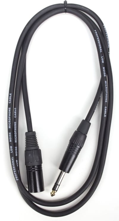 DAP Audio Microfoon Kabel - Male XLR naar Jack Stereo - 1,5m (Zwart)