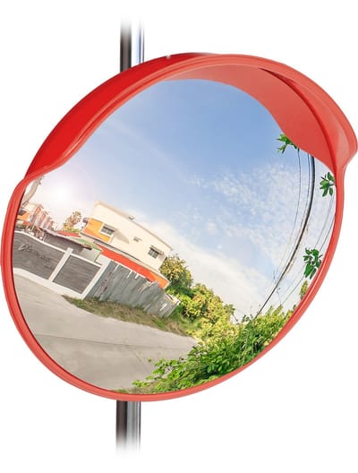Verkeersspiegel - 60 cm - binnen en buiten - met houder
