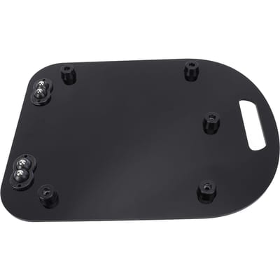 Plateau Coulissant Pratique Élégant Plateau Coulissant pour Appareils de Comptoir de Cuisine avec Poignée et Patins de Protection noir