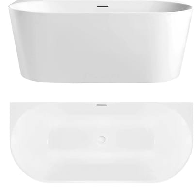 Rea - Badkuip- Capri Slim 150 - Wit - Acryl - 150X74,5X58Cm