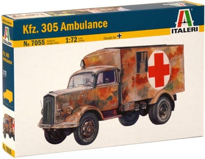 Italeri Modelbouwpakket Auto - 7055 Opel Blitz - Kfz. 305 Opel Ambulance Plastic - 1:72 - Modelbouw
