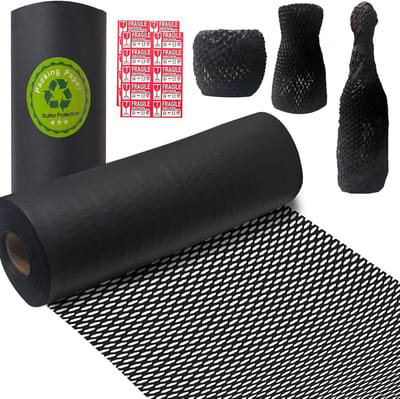 Duurzaam Inpakpapier Honingraat, 38 cm x 76 meter - Eco-Vriendelijk Verpakkingsmateriaal voor Verzending en Verhuizing