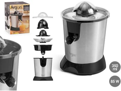 Elektrische juicer Argon JE-638B Zwart Zilverkleurig 85 W 350 ml
