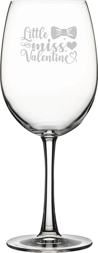 Gegraveerde Rode wijnglas 46cl Little miss valentine - valentijnsdag - valentijn