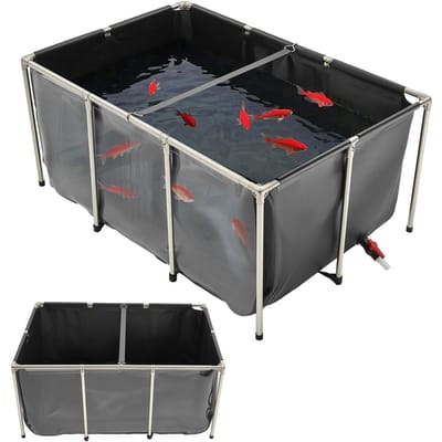 Canvas Visvijver Boven Grond Koi Tank 270 Gal met Doorzichtig Kijkpaneel