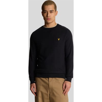 Lyle & Scott Herringbone Knitted Jumper Dark Navy Taglia: M | Maglioni a maglia Outlet | Uomo | Blu