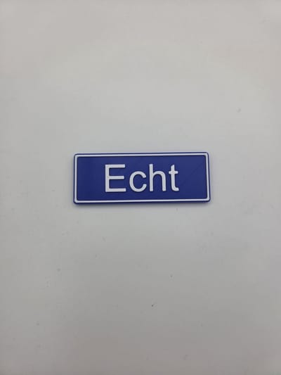 Koelkast Magneet plaatsnaam 8 X 3 CM Echt