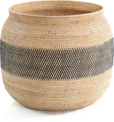Canal Living - Guci mand - 60 x 60 x 50 cm - Handgeweven rotan mand - Stijlvolle opberger - Hoogwaardig materiaal