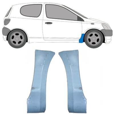 Reparatiepaneel voorspatbord voor Toyota Yaris 1999-2005 / Links + Rechts / Set