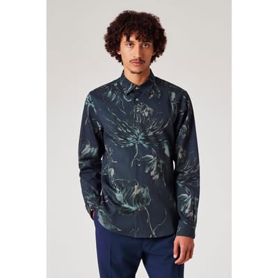 Paul Smith Mens S/c Slim Fit Shirt Navy Größe: S | Business hemden Outlet | Herren | Blau